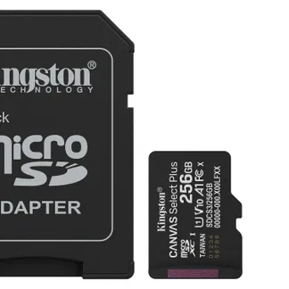 Kingston Technology 256GB microSDXC Canvas Select Plus Gen3 150MB/s A1 (Einschließlich SD Adapter) Kingston Technology 256GB microSDXC Canvas Select Plus Gen3 150MB/s A1 (Einschließlich SD Adapter)