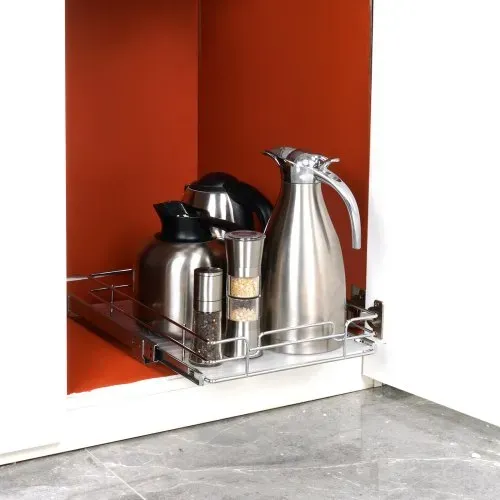 VEVOR ausziehbares Gewürzregal (315x420x85 mm) Spülschrankregal Küchenschrank, Schiebeschublade Waschbecken Gewürzregal Schrank Organizer Unterschrankregal 345x450x185 mm (Einbaumaße) – Bild 6