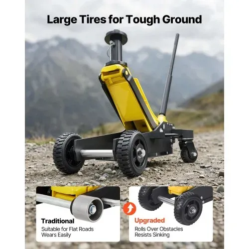 VEVOR Hydraulischer Rangierwagenheber 3 t Tragkraft, Wagenheber aus Aluminium & Stahl mit Doppelkolben-Schnellhubpumpe & Verlängerungssäule, Autoheber für SUVs, 15–59 cm Hubbereich Rennwagenheber – Bild 3