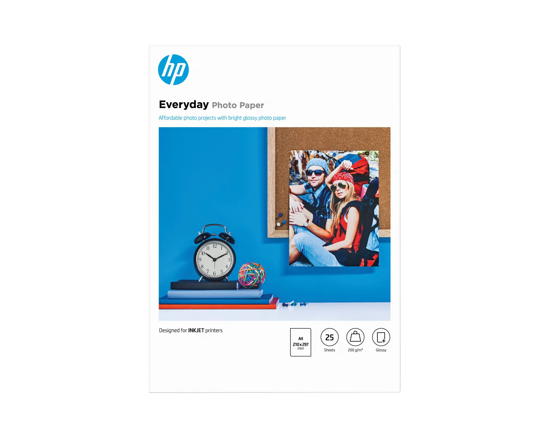 HP Everyday-Fotopapier glänzend – 25 Blatt/A4/210 x 297 mm HP Everyday-Fotopapier glänzend – 25 Blatt/A4/210 x 297 mm