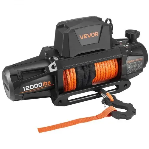 VEVOR Elektrische Seilwinde, 5400 kg, 12 V DC LKW-Winde mit Φ 9,5 mm x 28 m Synthetikseil, kabellose & kabelgebundene Fernbedienung, IP67 zum Abschleppen von Geländewagen, Jeeps, Anhängern & Booten – Bild 10
