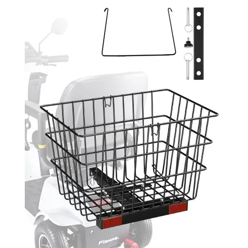 VEVOR Elektromobil Hinterkorb, 39x30x30 cm, Gepäckkorb Seniorenmobil, funktioniert mit 2,54 cm Empfänger, faltbarer Metalldrahtkorb, kompatibel mit den meisten Mobilitätsrollern Mobilitätshilfe VEVOR Elektromobil Hinterkorb, 39x30x30 cm, Gepäckkorb Seniorenmobil, funktioniert mit 2,54 cm Empfänger, faltbarer Metalldrahtkorb, kompatibel mit den meisten Mobilitätsrollern Mobilitätshilfe
