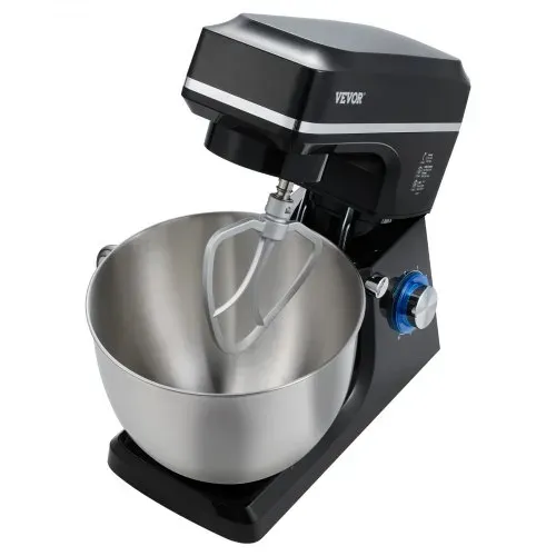 VEVOR KüchenmaschineTeigmixer 1400 W 7,84 L Küchenmaschine mit kippbarem Kopf Edelstahlschüssel Knethaken Schneebesen Schaber, Haushalts-Küchenmaschine zum Backen und Mixen, schwarz – Bild 10
