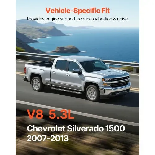 VEVOR Motorhalterungssatz Ersatz 2 Stk. kompatibel mit 2007–2013 Chevrolet Silverado 1500 5,3 l V8, ersetzt OE# A5365, A5365, sichere Unterstützung, linke und rechte Fronthalterungen – Bild 3