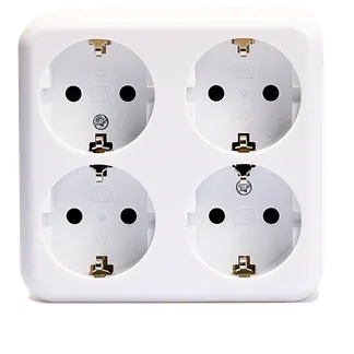 Schutzkontakt-Steckdose 4-fach McPower “Finery“, 250V/16A,AP,Einsteckschutz,weiß Schutzkontakt-Steckdose 4-fach McPower “Finery“, 250V/16A,AP,Einsteckschutz,weiß