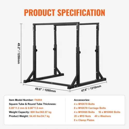 VEVOR Dip-Stange, Schwerlast-Dip-Ständerstation Einstellbar 363 kg, Fitness-Workout-Dip-Bar-Station Stabilisator Parallette Liegestützständer, Parallelbarren für Krafttraining im Heim-Fitnessstudio – Bild 6
