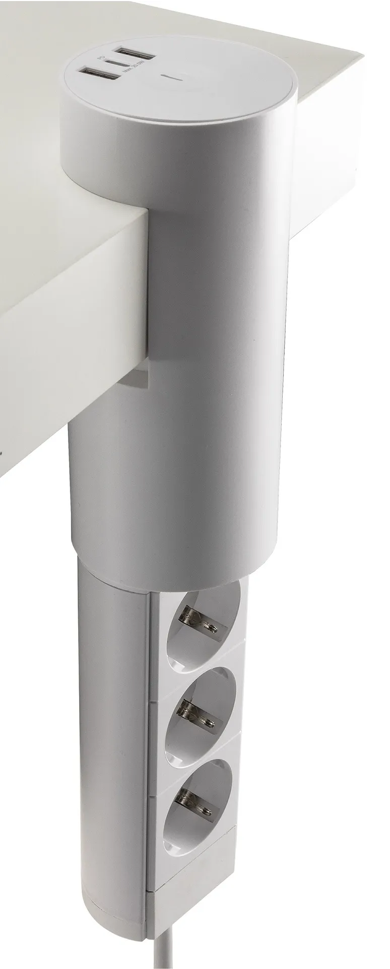 3-fach Tischsteckdose „CT-KS 3“ USB-A + C, 20W PD, 3m Kabel, Weiß 3-fach Tischsteckdose „CT-KS 3“ USB-A + C, 20W PD, 3m Kabel, Weiß