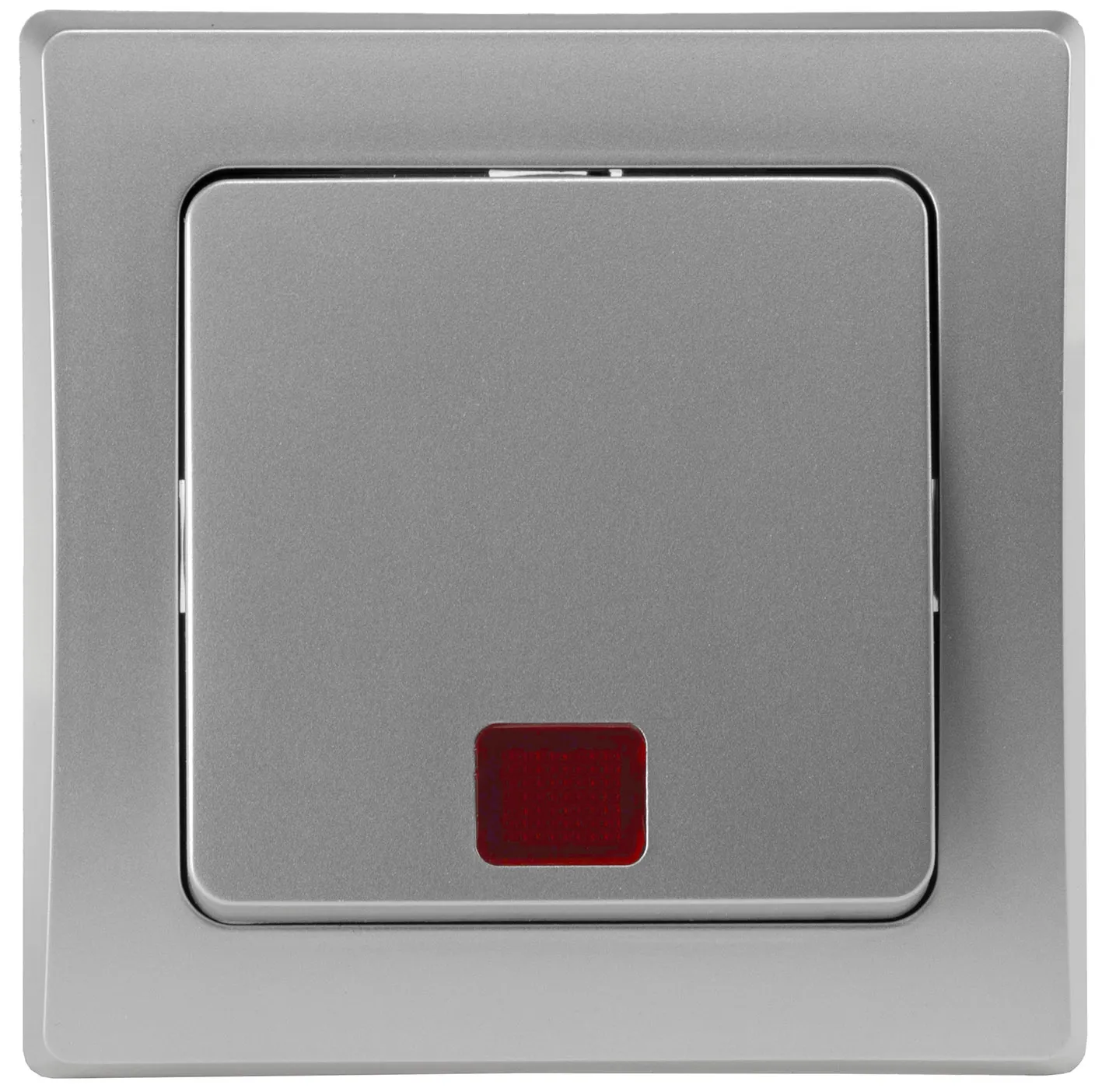 DELPHI Kontroll-Schalter mit Lämpchen 250V~/ 10A, UP, silber DELPHI Kontroll-Schalter mit Lämpchen 250V~/ 10A, UP, silber