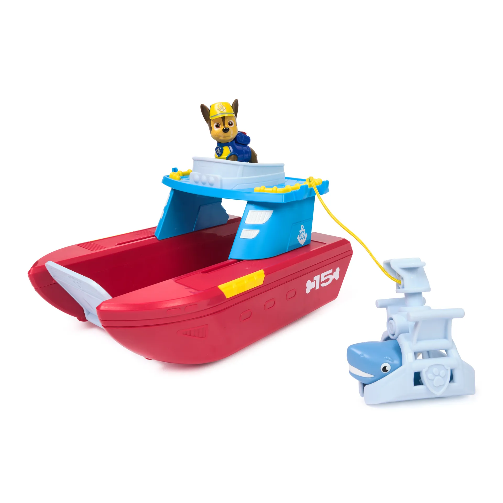 PAW Patrol - Sea Patroller Rettungsboot mit Chase Figur und Hai – Bild 6