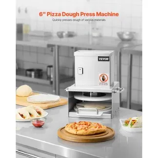 VEVOR elektrische Pizzateigpresse mit 15,24 cm Gebäck-Pressplatte, Brotpresse aus Edelstahl, kommerzielle Formmaschine mit einstellbarer Dicke & 100 Stk. Pergamentpapier, Pizza-Teigrolle VEVOR elektrische Pizzateigpresse mit 15,24 cm Gebäck-Pressplatte, Brotpresse aus Edelstahl, kommerzielle Formmaschine mit einstellbarer Dicke & 100 Stk. Pergamentpapier, Pizza-Teigrolle