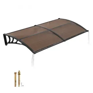 VEVOR Vordach für Haustür 965×1987 mm, Pultbogenvordach, Pultvordach mit Entwässerung & ABS-Halterung, Regen-, Schnee- & Sonnenschutz, Polycarbonat-Türüberdachung für Veranda & Terrasse, Braun VEVOR Vordach für Haustür 965×1987 mm, Pultbogenvordach, Pultvordach mit Entwässerung & ABS-Halterung, Regen-, Schnee- & Sonnenschutz, Polycarbonat-Türüberdachung für Veranda & Terrasse, Braun