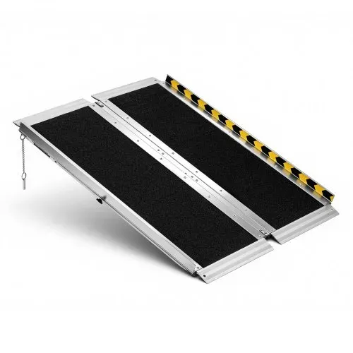 VEVOR Rollstuhlrampe Faltbar 915x736,6mm, 362,9kg Belastbare Schwellenrampe mit Rutschfester Oberfläche, Tragbare Alu-Auffahrschiene, Auffahrrampe für Rollstuhl Scooter Türschwelle Bordsteine Treppen – Bild 8