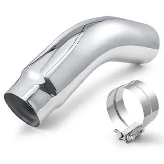 VEVOR Auspuffendrohr mit Winkelstück (127 mm Einlass,152 mm Auslass, 584 mm Gesamtlänge), nach unten gebogenes Auspuffendrohr mit Klemme für Lkw Limousine Sportwagen SUV, verchromte Oberfläche VEVOR Auspuffendrohr mit Winkelstück (127 mm Einlass,152 mm Auslass, 584 mm Gesamtlänge), nach unten gebogenes Auspuffendrohr mit Klemme für Lkw Limousine Sportwagen SUV, verchromte Oberfläche