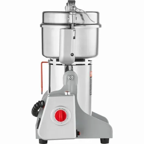VEVOR elektrische Getreidemühle Hochgeschwindigkeits-Gewürzmühle 500 g mit 2000 W, Pulverisiermaschine aus Edelstahl, für trockene Körner Gewürze Müsli Kaffee Mais Pfeffer Schwenktyp 22 x 19 x 36 cm – Bild 9