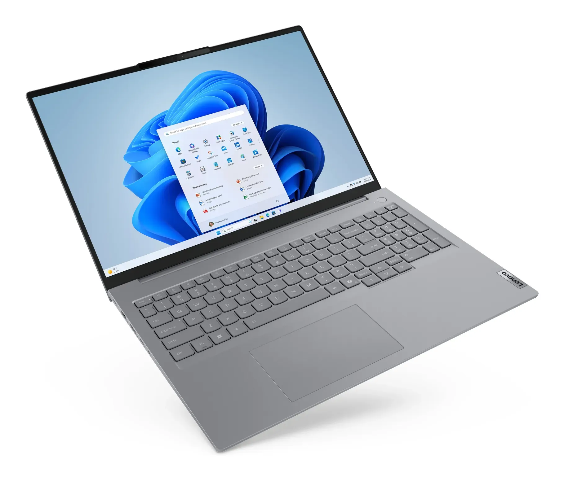 Lenovo ThinkBook 16 G8 IAL Intel Core Ultra 5 225U Laptop 40,6 cm (16") WUXGA 32 GB DDR5-SDRAM 1 TB SSD Wi-Fi 6E (802.11ax) Windows 11 Pro Deutsch Grau – Bild 7