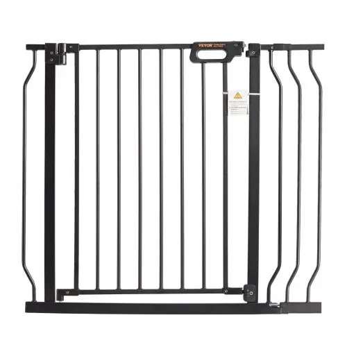 VEVOR Türschutzgitter, Absperrgitter Treppengitter, 749–990mm Breitenbereich Kindergitter, Haustiergitter, Treppenschutzgitter, Beidseitig Schwenkbare 762mm Höhe, Schwarze Babygitter ohne Bohren – Bild 10
