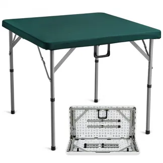 VEVOR Mahjong-Tisch, Klappbarer Kartentisch für 4 Spieler mit Verschleißfester Grüner Tischplatte, Tragbarer, Zweifach Quadratischer Dominotisch mit Tragegriff 86 x 86 x 74 cm Domino-Tisch VEVOR Mahjong-Tisch, Klappbarer Kartentisch für 4 Spieler mit Verschleißfester Grüner Tischplatte, Tragbarer, Zweifach Quadratischer Dominotisch mit Tragegriff 86 x 86 x 74 cm Domino-Tisch