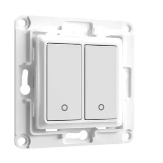 Shelly · Unterputz Zubehör · „Wall Switch 2“ · Wandtaster · 2-fach · Weiß Shelly · Unterputz Zubehör · „Wall Switch 2“ · Wandtaster · 2-fach · Weiß