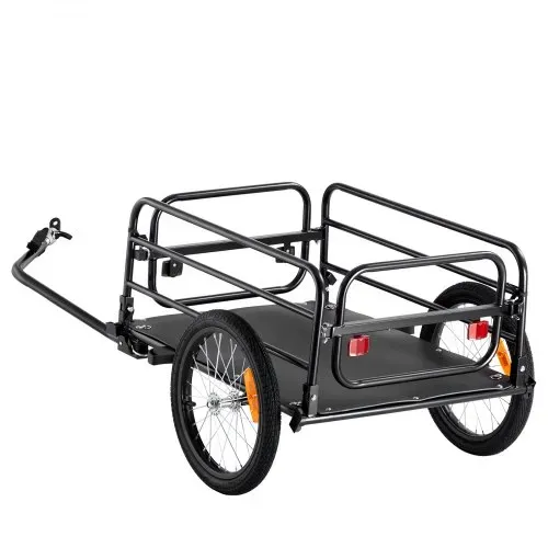 VEVOR Fahrradanhänger, 72 kg Tragkraft, robuster Fahrradwagen, kompakte Aufbewahrung und Schnellverschluss mit Universalkupplung, 40,6 cm Räder, passend für 55,9–71,1 cm große Fahrradräder – Bild 8