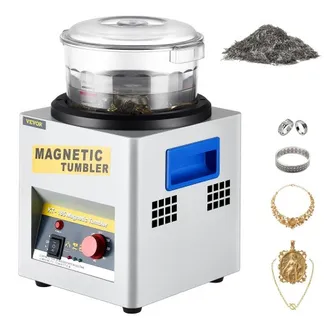 VEVOR Mini KT-185 magnetische Tumbler 180 mm, Schmuck Poliermaschine und Finisher Maschine mit guter Zeitfunktion, schneller Verarbeitungsgeschwindigkeit für Leichtmetall, Nichteisenmetalle, 2000 RPM VEVOR Mini KT-185 magnetische Tumbler 180 mm, Schmuck Poliermaschine und Finisher Maschine mit guter Zeitfunktion, schneller Verarbeitungsgeschwindigkeit für Leichtmetall, Nichteisenmetalle, 2000 RPM