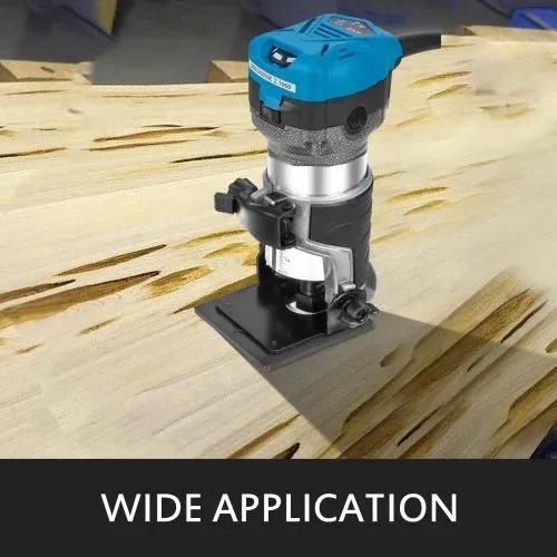 VEVOR Holzfräse Oberfräse 710 W, Kompakter Holzfräse mit 3 Basen, 10000-30000 U/min Kantenfräse, 1/4" & 3/8" Multifunktionsfräse mit Neigungsbasis Tauchbasis, Laminiergerät für Holzverarbeitung – Bild 6