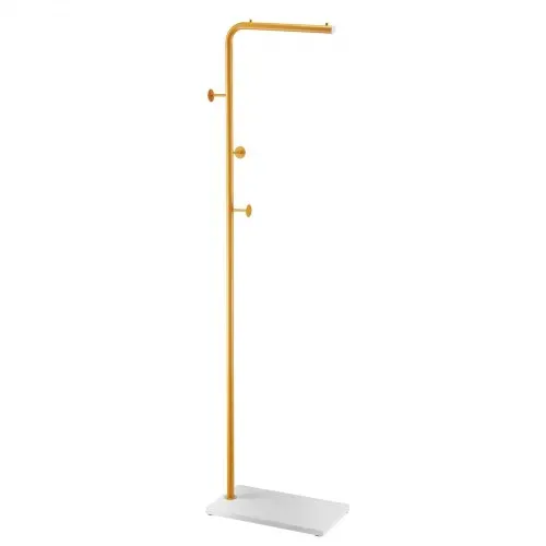 VEVOR Garderobenständer, 450 x 250 x 1700 mm, Kleiderständer mit Quarzsteinsockel und 3 runden Haken, Jackenständer für Eingangsbereich, Wohnzimmer, Haltestange für Mäntel, Hüte, Taschen – Bild 9