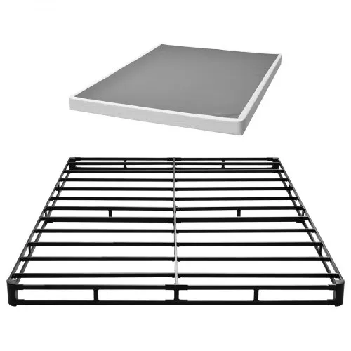 VEVOR Boxspringbettgestell (Queen-Size) mit Waschbarem Stoffbezug, Metallrahmen (2010 x 1510 x 102 mm) für Queensize-Betten, 102 mm Matratzenauflage, Max. Belastbarkeit 1587,57 kg, Matratzenfundament VEVOR Boxspringbettgestell (Queen-Size) mit Waschbarem Stoffbezug, Metallrahmen (2010 x 1510 x 102 mm) für Queensize-Betten, 102 mm Matratzenauflage, Max. Belastbarkeit 1587,57 kg, Matratzenfundament