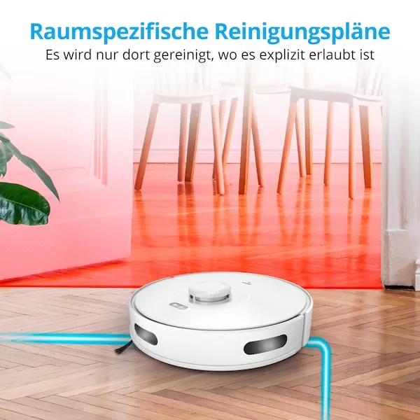 MEDION Saugroboter X10 SW, Wischfunktion, Lasernavigation, 2.700 Pa Saugkraft, No Go & Go Bereiche, präzise Kartenerstellung, mehrere Etagen, App-Steuerung – Bild 3