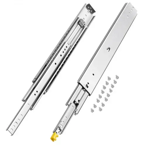 VEVOR 1 Paar Schubladenschienen mit Vollauszug 610 mm, 226 kg Tragkraft, Schubladenführungen, Kugellager mit Sperre, seitlich montierte Schubladenschienen, ideal für Schränke, Industrieschubladen – Bild 8
