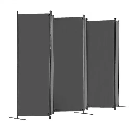 VEVOR Raumteiler 6 Paneele Paravent 3110 x 1805 x 450 mm, faltbarer Sichtschutz & tragbarer Trennwandteiler zur Raumtrennung, freistehende Raumteiler für Büro Schlafzimmer Arbeitszimmer, Grau – Bild 9