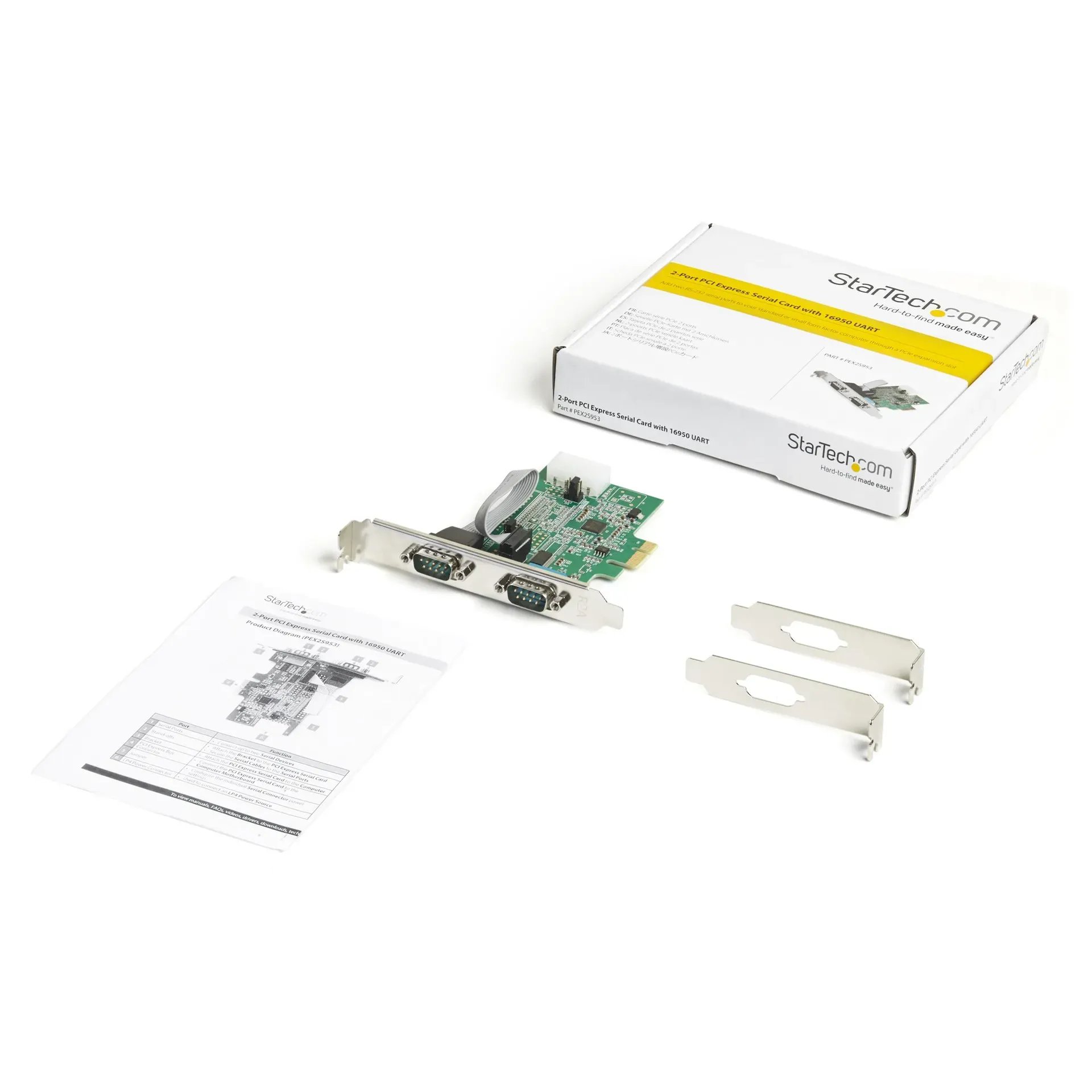 StarTech.com 2 Port Serielle PCI Express RS232 Adapter Karte - Serielle PCIe RS232 Kontroller Karte - PCIe zu Dual Serielle DB9 - 16950 UART - Erweiterungskarte - Windows & Linux – Bild 6