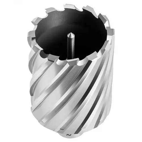VEVOR HSS-Kernbohrer Weldon-Schaft 8-tlg. Magnetbohrer 22,22-50,8 mm Schnittdurchmesser, 6 Bohrer mit 2 Zentrierstiften, 50,8 mm Schnitttiefe, Kunststoffkoffer, für Magnetbohrmaschinen, Aluminium – Bild 10