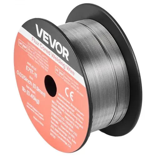 VEVOR Fülldraht 0,9 mm, MIG-Schweißdraht E71T-11, 0,45 kg Gaslose Drahtrolle mit Geringer Spritzerbildung für Alle Schweißpositionen, Selbstschützend für den Außeneinsatz (2 Rollen) – Bild 9