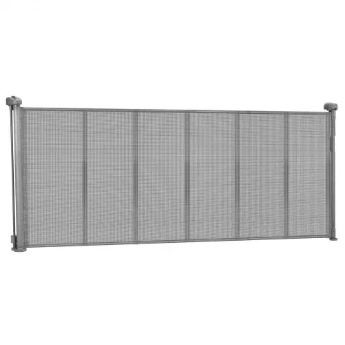 VEVOR einziehbares Babygitter 87 cm hoch, ausziehbar bis 180 cm breit, Gitter für Kinder oder Haustiere, Netzmaterial, einfach zu installieren, für Innentreppen Türen Flure Spielzimmer Grau – Bild 9