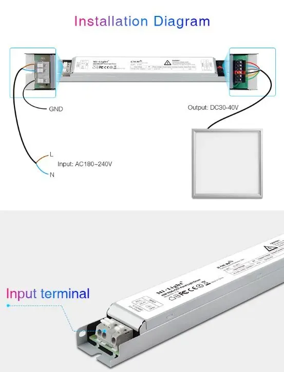 MiBoxer PL5 LED Panel Driver 40W RGB+CCT Konstantstrom 1A 30-40V – Bild 7