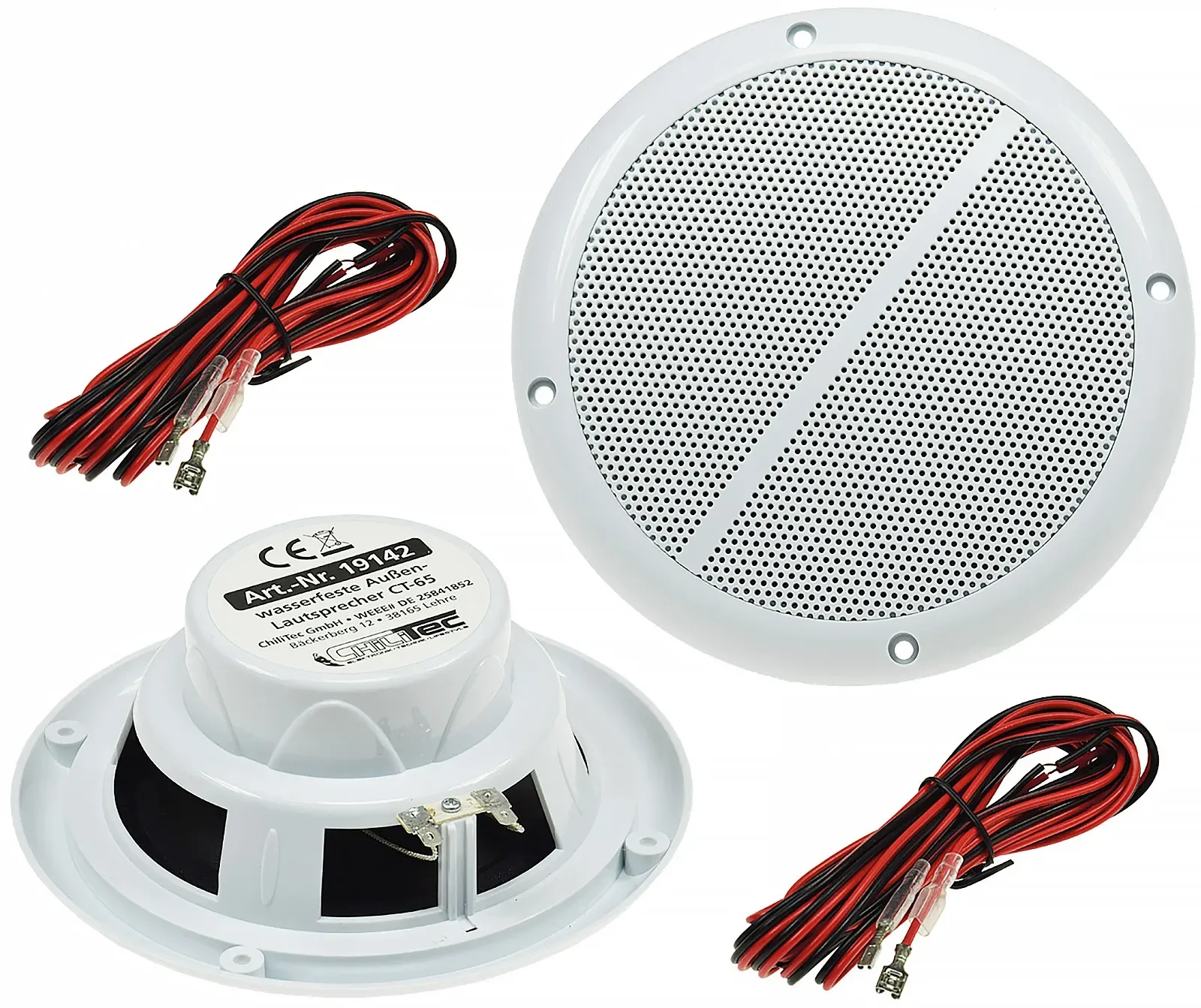 wasserfeste Außen-Lautsprecher “CT-65″ 8 Ohm, 6,5”, 100W, 80Hz-20KHz, PAAR wasserfeste Außen-Lautsprecher “CT-65″ 8 Ohm, 6,5”, 100W, 80Hz-20KHz, PAAR