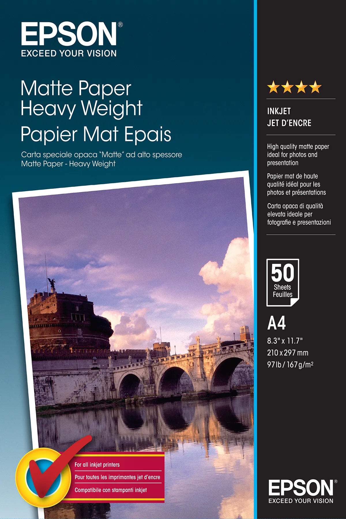 Epson Matte Paper Heavy Weight – A4 – 50 Blätter Epson Matte Paper Heavy Weight – A4 – 50 Blätter