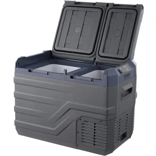 VEVOR Autokühlschrank, 12-Volt-A tragbarer 32-Liter-Gefrierschrank mit zwei Zonen, einstellbarer Bereich von -4℉ bis 68℉, 12/24 V DC und 100-240 V AC-Kompressorkühler für Outdoor, Camping, Wohnmobil – Bild 8