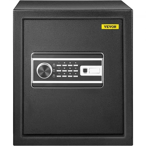 VEVOR Tresor 0,0481 m³, Möbeltresor 10kg Belastbarkeit, Wandtresor Schwarz staubdicht mit Fingerabdruck Code Digital-Tastenfeld Schlüssel 4 Schlosssystemen Sicherheitstresor Wohnung Hotel Büro – Bild 8