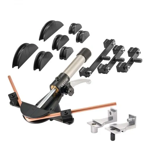 VEVOR Hydraulisches Rohrbiegegerät, 6-22 mm, Vorwärts-/Rückwärtsbiegewerkzeug-Set für HLK-Anlagen, mit 7 Aluminiumlegierungs-Biegebacken, für HLK-Klimaanlagen, Kältetechnik & Autoreparaturen VEVOR Hydraulisches Rohrbiegegerät, 6-22 mm, Vorwärts-/Rückwärtsbiegewerkzeug-Set für HLK-Anlagen, mit 7 Aluminiumlegierungs-Biegebacken, für HLK-Klimaanlagen, Kältetechnik & Autoreparaturen