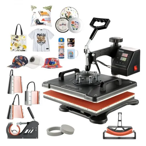 VEVOR Transferpresse 8 in 1 Heißpresse Maschine 38 x 30 cm T-Shirt Presse Maschine Hitzepresse Maschine DIY Heißpresse mit Digitaler LED-Temperatur- VEVOR Transferpresse 8 in 1 Heißpresse Maschine 38 x 30 cm T-Shirt Presse Maschine Hitzepresse Maschine DIY Heißpresse mit Digitaler LED-Temperatur-