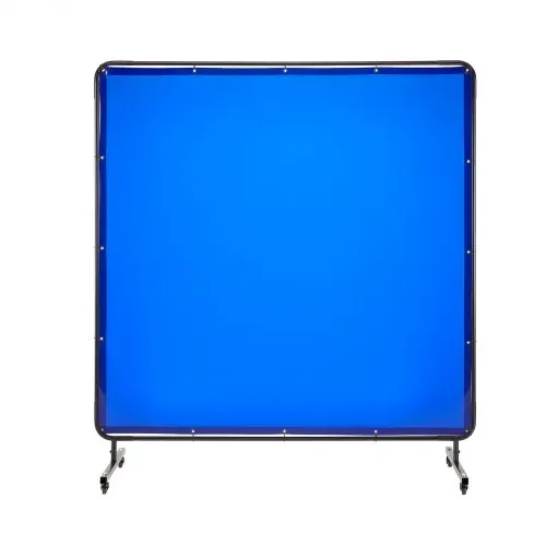 VEVOR Schweißvorhang, 1740x1740 mm Schweißschutzwand, flammhemmende Vinyl-Schweißschutzwand mit feststellbaren Schwenkrädern und 6-stufigem UV-Schutz für Werkstatt-/Industrieeinsatz, Blau – Bild 9