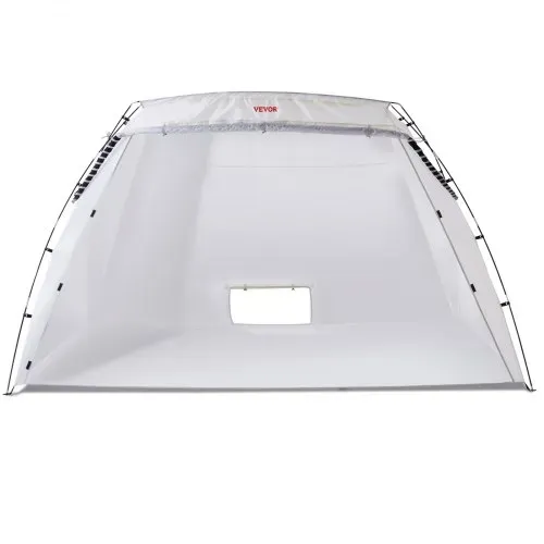 VEVOR Tragbarer Sprühschutz 305 x 213 x 183 cm mit eingebautem Boden & Einwegfolie & Belüftungsöffnung, Große Farbkabine für DIY Sprühmalerei, Hobby Farbkabine Werkzeug Malstation, Sprühlackzelt Weiß – Bild 8