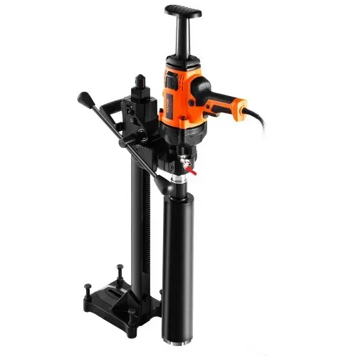 VEVOR Kernbohrmaschine Diamantkernbohrmaschine 2-16 cm Bohrdurchmesser, handgeführtes Diamant-Kernbohrgerät mit Ständer und Kernbohrer, 2000 W Beton-Kernbohrer Nass- und Trockenanwendung, für Beton – Bild 10