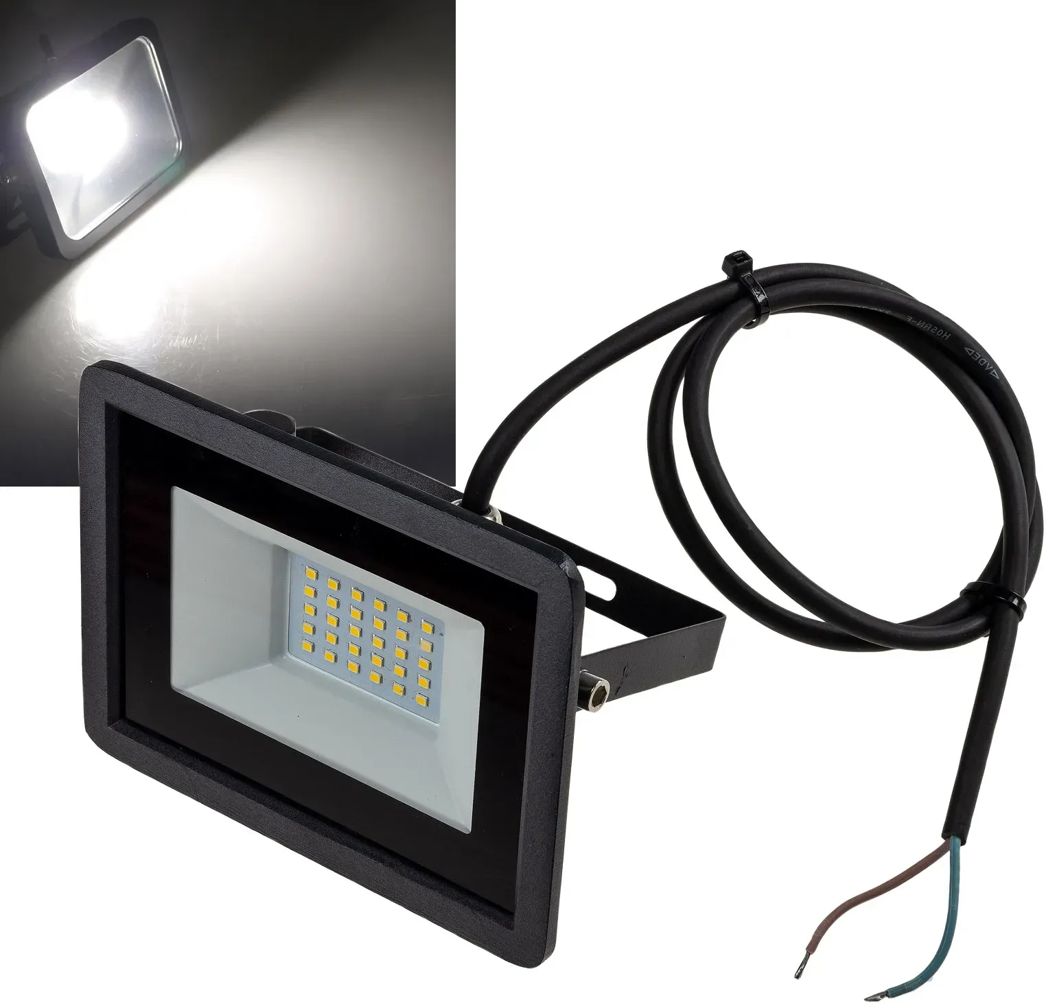 LED-Fluter SlimLine 30W, 12-24V= IP65, 2721 Lumen, 4000K, neutralweiß LED-Fluter SlimLine 30W, 12-24V= IP65, 2721 Lumen, 4000K, neutralweiß