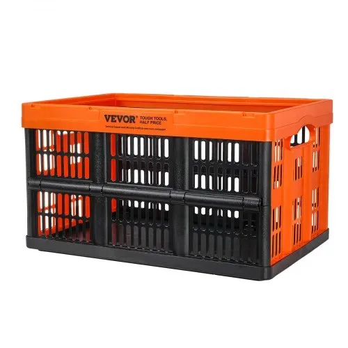 VEVOR 3er-Set 45L Profi Klappbox aus PP Transportbox Faltbarer Aufbewahrungsbox mit Handgriff Stapelbare Kisten Storage Box Faltboxen Stapelboxen für Aufbewahrung & Transport Orange – Bild 8