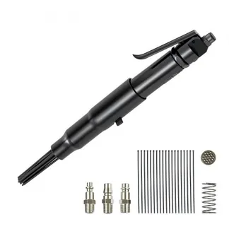 VEVOR Druckluft Nadelentroster, 3400 BPM Gerade Bauform zum Entfernen von Rost & Farbe – mit 19 gehärteten Nadeln & 3-Gang-Einstellung, Entroster Werkzeug für Automechaniker, Bastler & Heimwerker VEVOR Druckluft Nadelentroster, 3400 BPM Gerade Bauform zum Entfernen von Rost & Farbe – mit 19 gehärteten Nadeln & 3-Gang-Einstellung, Entroster Werkzeug für Automechaniker, Bastler & Heimwerker