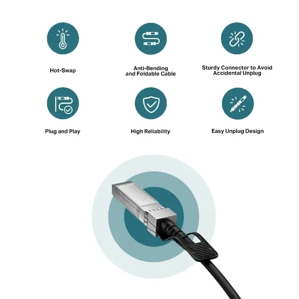 TP-Link - SM5220-1M - 1M Direct Attach SFP+ Cable for 10 Gigabit Co – Bild 5