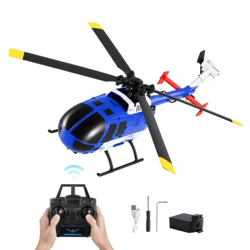 VEVOR RC-Helikopter, 2,4 GHz Ferngesteuerter Hubschrauber mit Einzelpropeller & 6-Achsen-Gyro, 4-Kanal-RC-Flugzeug für Anfänger, LED-Licht & Start/Landung mit einer Taste, für Kinder ab 8 Jahren VEVOR RC-Helikopter, 2,4 GHz Ferngesteuerter Hubschrauber mit Einzelpropeller & 6-Achsen-Gyro, 4-Kanal-RC-Flugzeug für Anfänger, LED-Licht & Start/Landung mit einer Taste, für Kinder ab 8 Jahren
