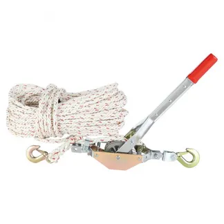 VEVOR Seilzieher, 3/4 t Zugkapazität, mit 30,48 m Seil mit 15,24 mm Durchmesser, 2 Haken, mitgelieferter Winde, leistungsstarkes Ratschen-Abziehwerkzeug zum Bewegen von Booten, Sicher VEVOR Seilzieher, 3/4 t Zugkapazität, mit 30,48 m Seil mit 15,24 mm Durchmesser, 2 Haken, mitgelieferter Winde, leistungsstarkes Ratschen-Abziehwerkzeug zum Bewegen von Booten, Sicher